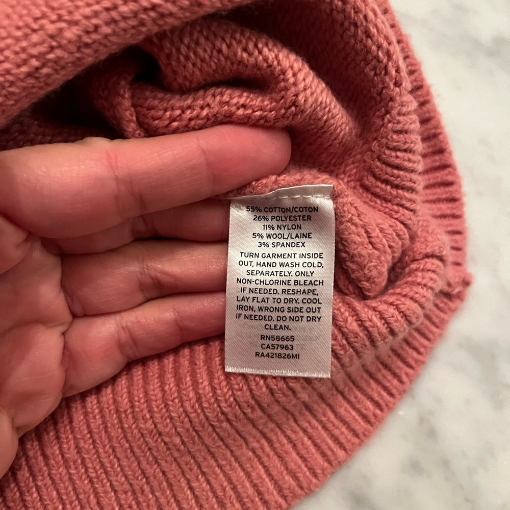 Rachel Parcell Pink Pearl Puff Sleeve Crewneck Sweater - Picture 8 of 8